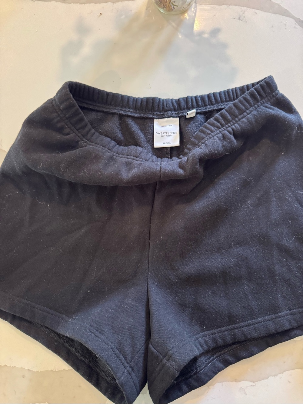 Aritzia Black Sweatfleece Athletic Shorts